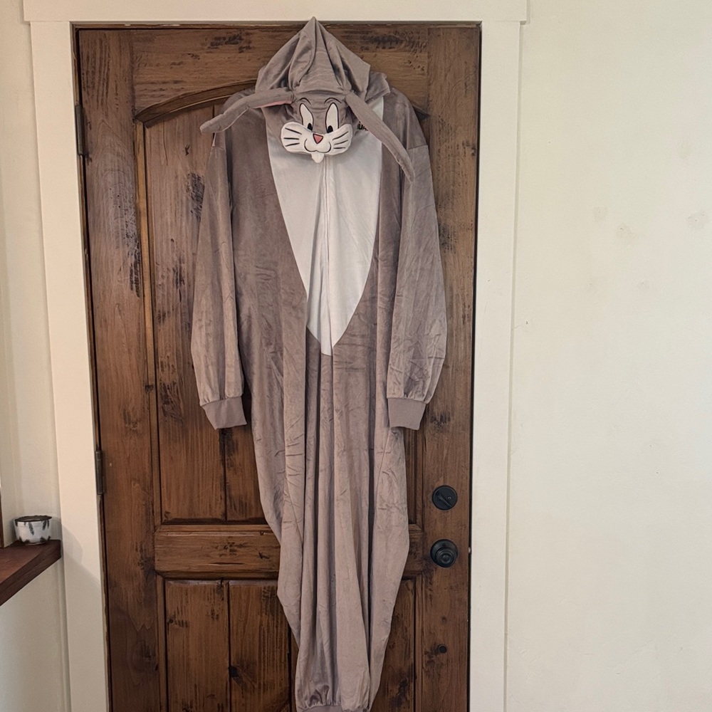 Gray Bunny Onesie Costume